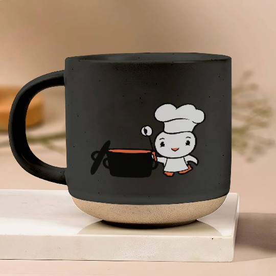 Bird Chef Cooking Pot Duck Delicious Hunger Food Pottery Mugs