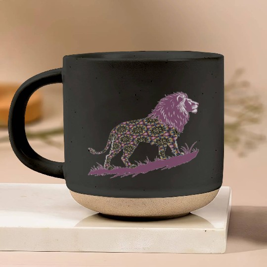 Star of David Pattern 1 Lion of Judah Pottery Mugs