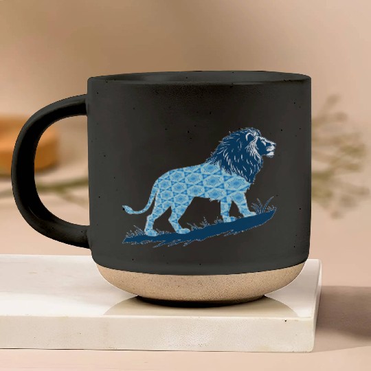 Star of David Pattern 2 Lion of Judah Pottery Mugs