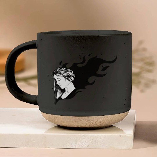 sad girl Pottery Mugs