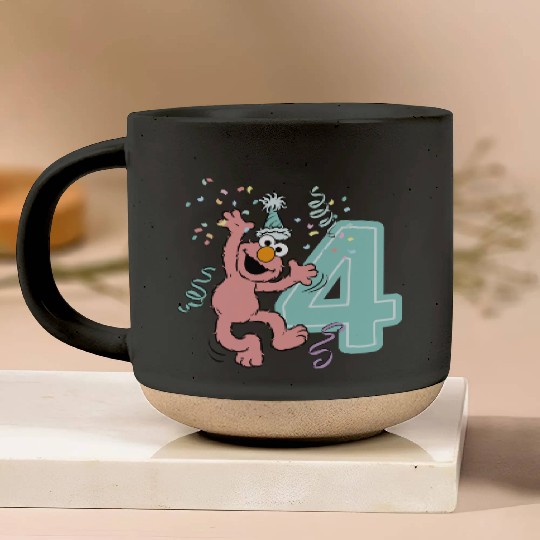 Sesame Street Birthday Design With Elmo 4 Years Pottery Mugs