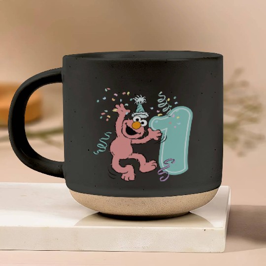 Sesame Street Birthday Design With Elmo One Year Pottery Mugs