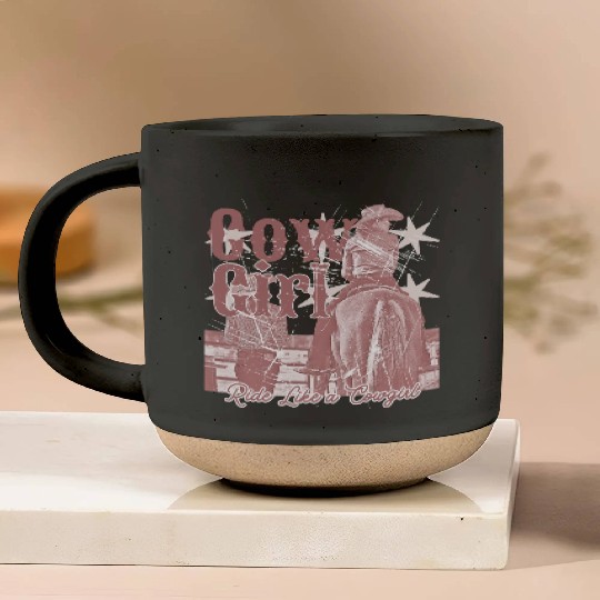 Wild West Cowgirl Pottery Mugs