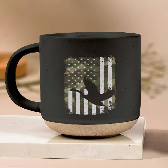 Goose Hunting Camo US Flag For Hunter Camouflage Pottery Mugs