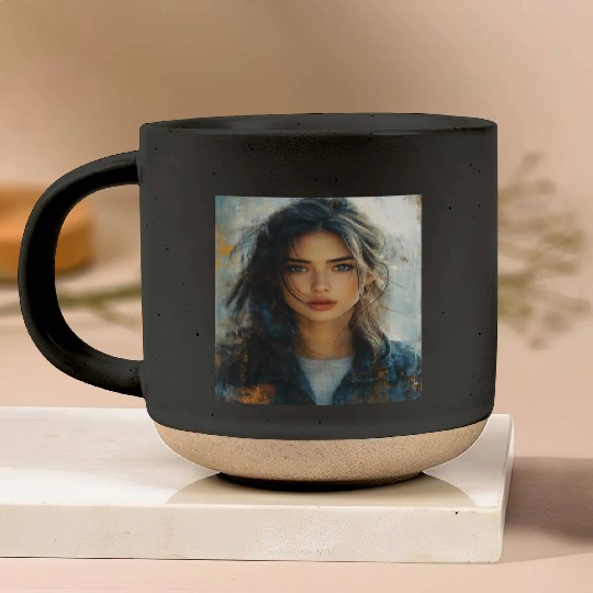 Urban Glow: Painted Horizon Pottery Mugs