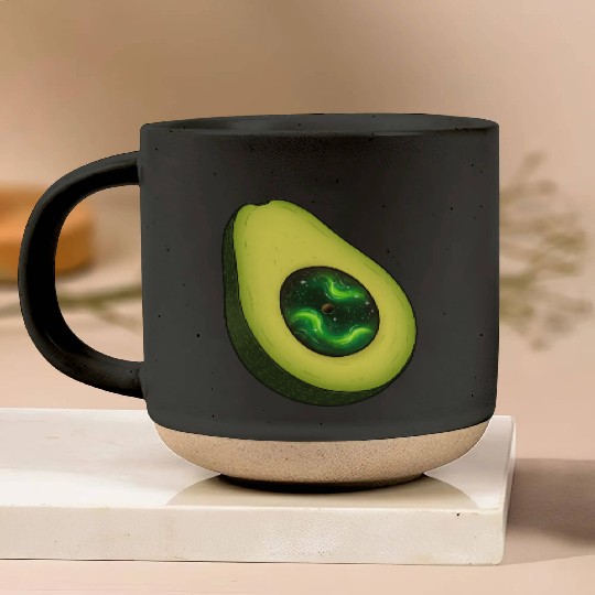 Galaxy Avocado Core Pottery Mugs