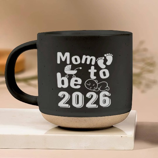 Mom To Be 2026 Baby Arrival Announcement Pottery Mugs