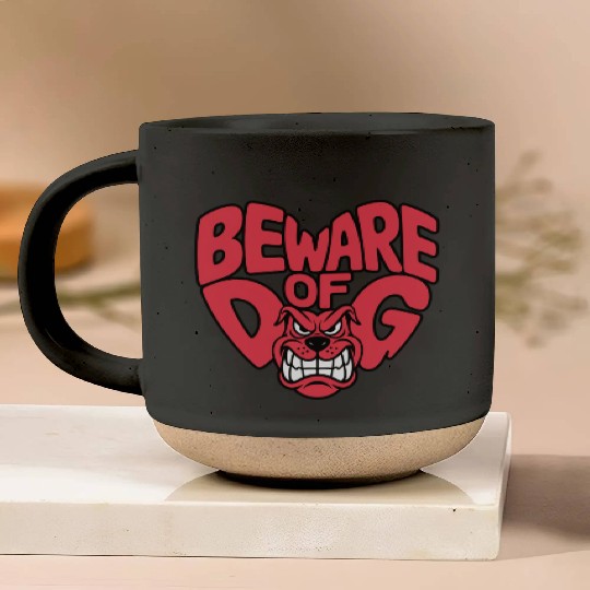 Beware of DOG Pottery Mugs