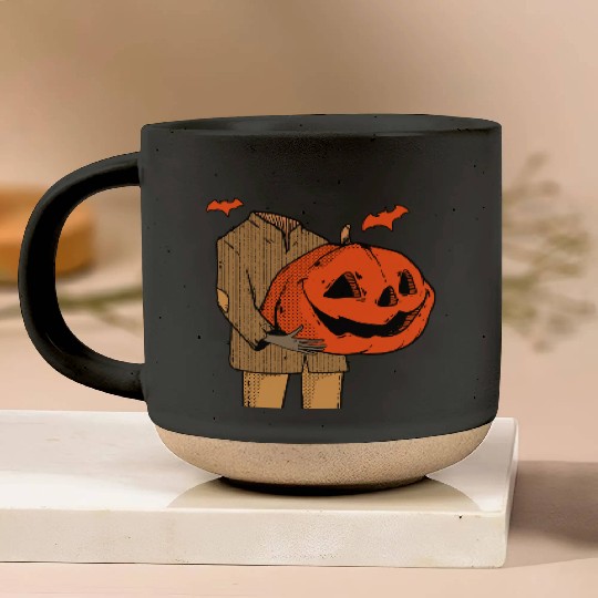Scary Spooky Jack O Lantern Face Pumpkin Men Boys Pottery Mugs
