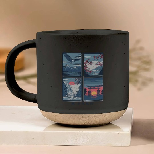 Spirit of Japan: Nature & Culture Fusion Pottery Mugs