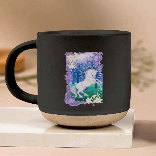 Unicorn fantasy lilac moon Pottery Mugs