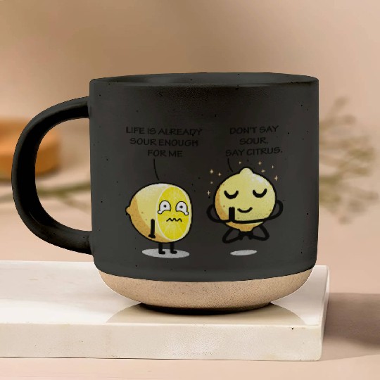 Be positive lemon Pottery Mugs