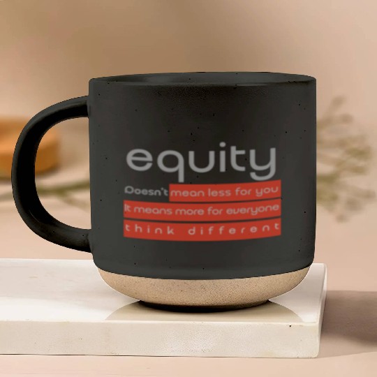 Talk Equity [grey] Pottery Mugs
