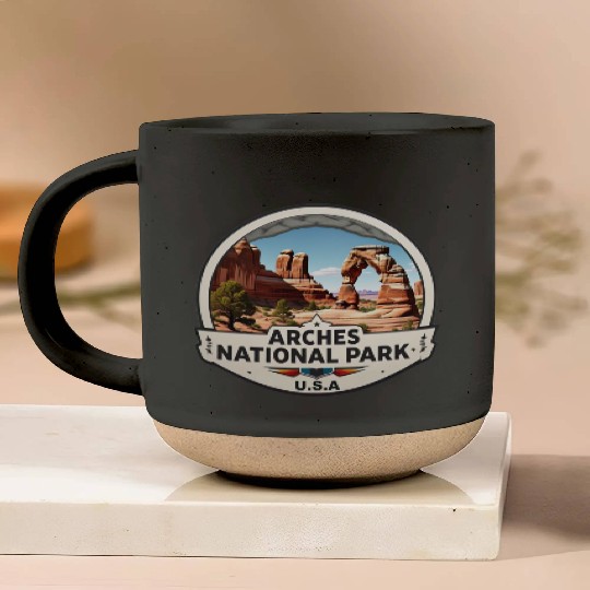 Arches National Park USA Logo Pottery Mugs