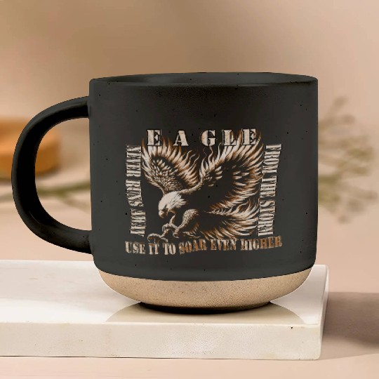 The eagle in the storm Pottery Mugs
