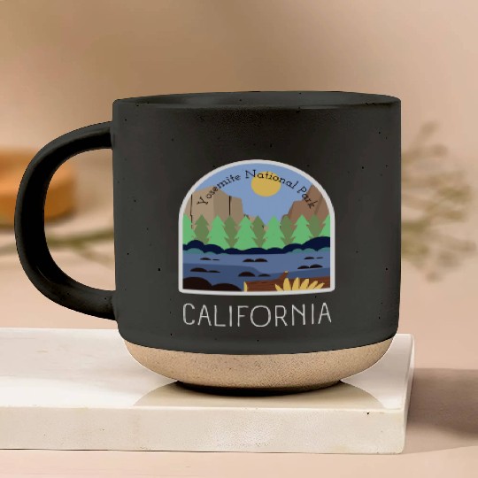 Retro Yosemite National Park California Pottery Mugs