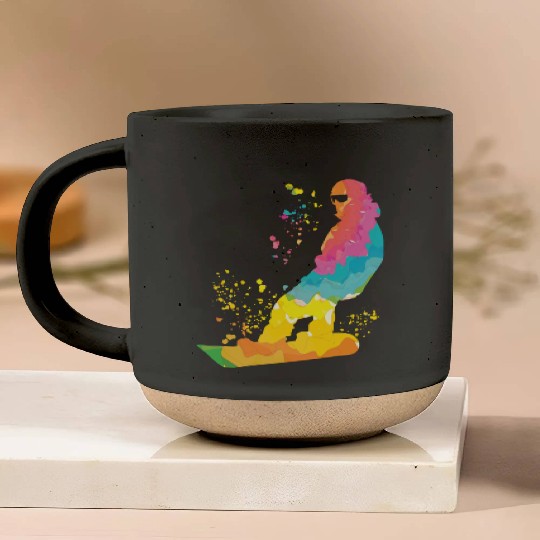 Snowboarder Snowboard Snowboarding Pottery Mugs