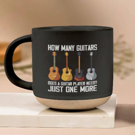 How many guitares for guitarist guitar player Pottery Mugs