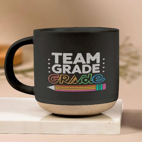 Team First Grade Pottery Mugs | Back to School Pottery Mugs