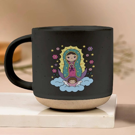 Our Lady of Guadalupe Mexico for Kids Toddlers Pottery Mugs