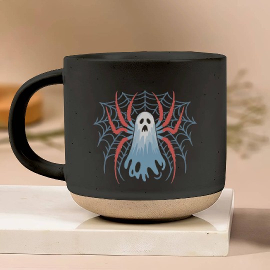 Ghost Spider Scream Pottery Mugs