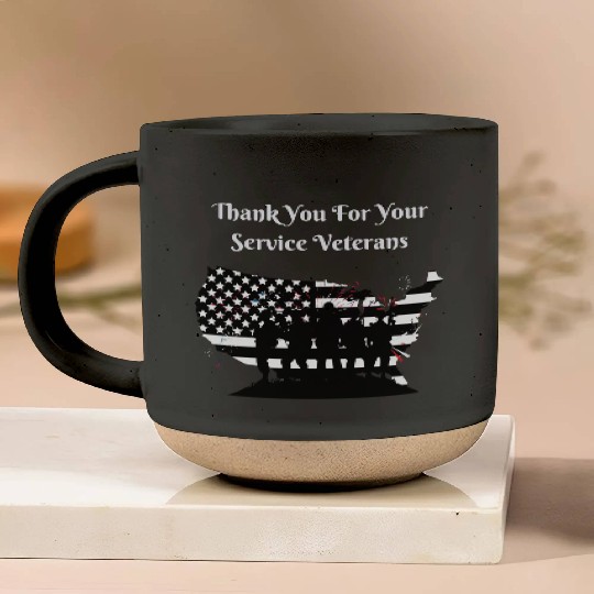Thank You For Your Service Veterans day US Army Pottery Mugs