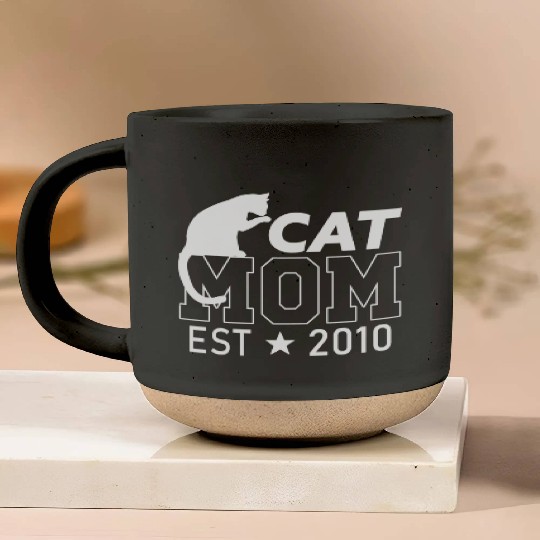 Cat Mom Since 2010 | Cat Lover gift Pottery Mugs