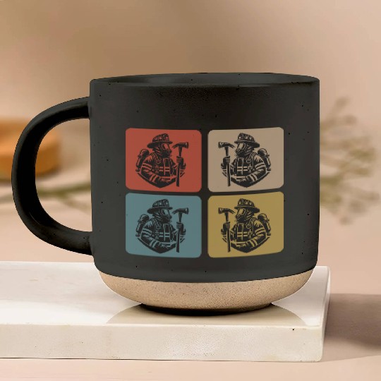 Fire Brigade - Heroes In Action Pottery Mugs