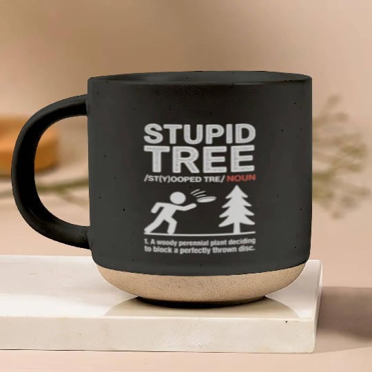 Funny Stupid Tree Frisbee Golf Memes Disc Golf Pottery Mugs