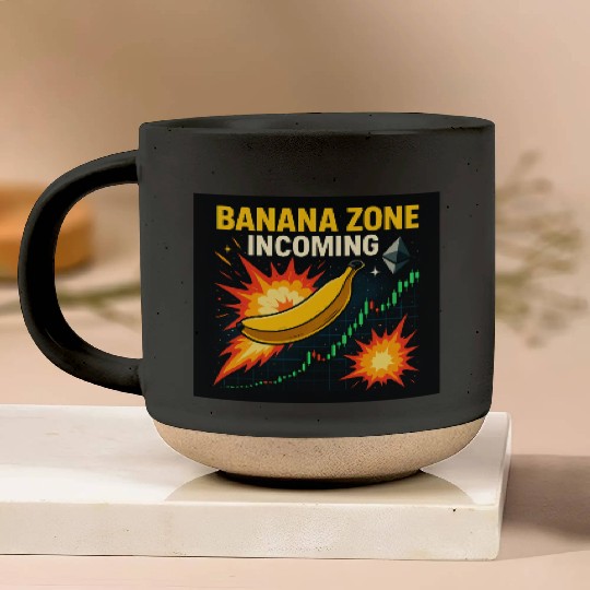 Banana Zone Incoming – Explosive Crypto Chart Meme Pottery Mugs