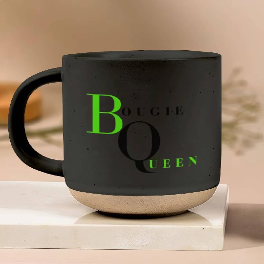 Bougie Queen Lime&Black Pottery Mugs