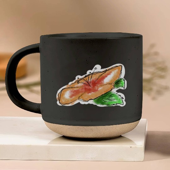 Hibiscus Flower Pottery Mugs