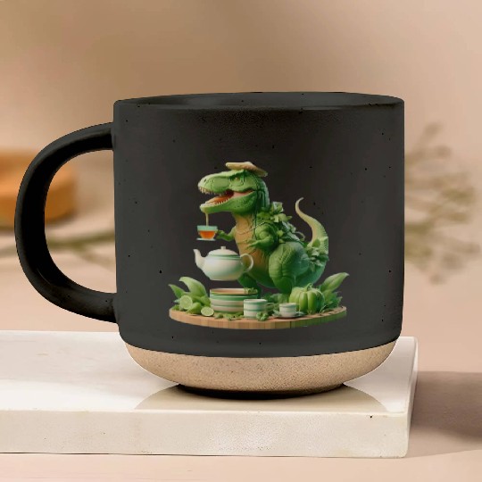 Pottery Mugs Tea Rex - Thé mignon et amusant Sticker