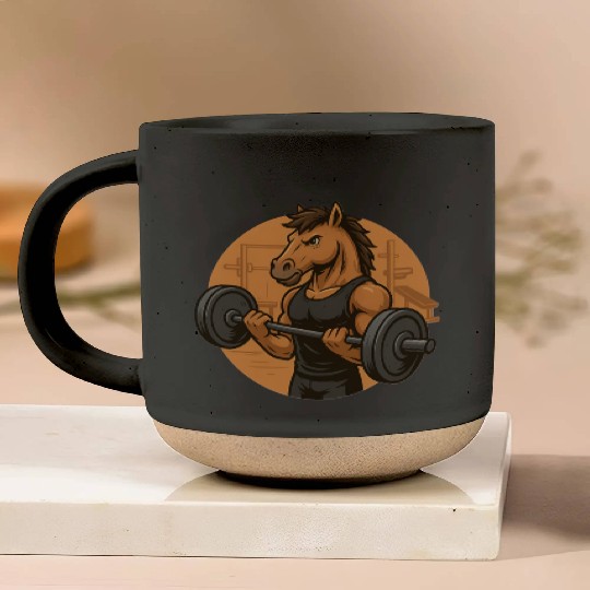 Horsepower Gains – Muscular Gym Horsa Design Pottery Mugs