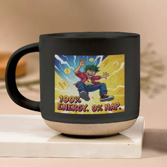 Lemon Bolt No Sleep. Just Zaps Pottery Mugs