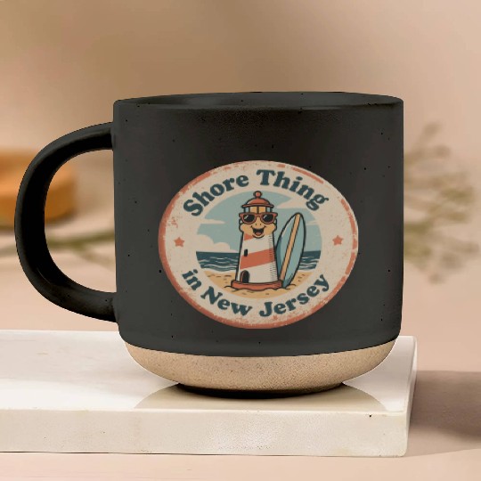 Beach Vibes_ New Jersey Shore Lighthouse Vintage Pottery Mugs