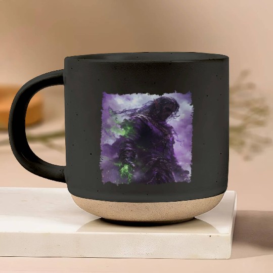 Shadow Elf with Purple Aura and Magic Power Pottery Mugs