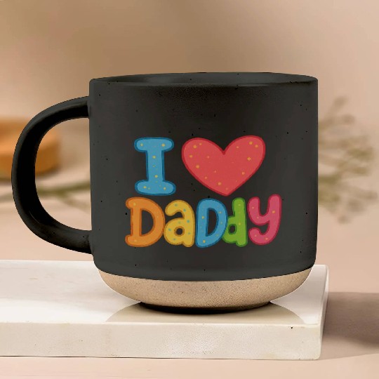 Father's Day gift (I love daddy) Pottery Mugs