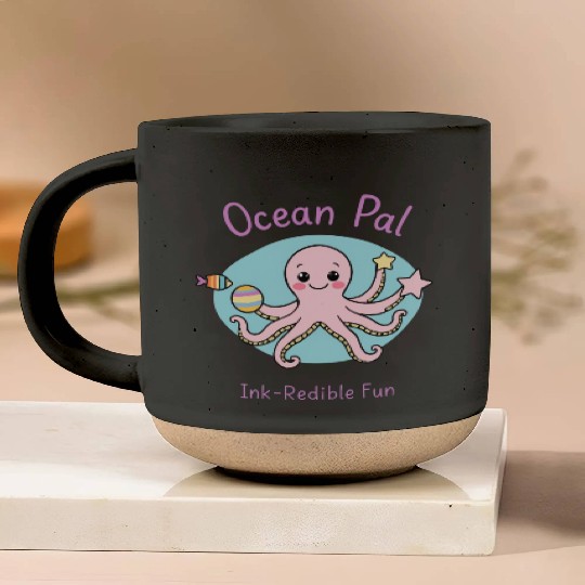 Octopus Splash Party Pottery Mugs