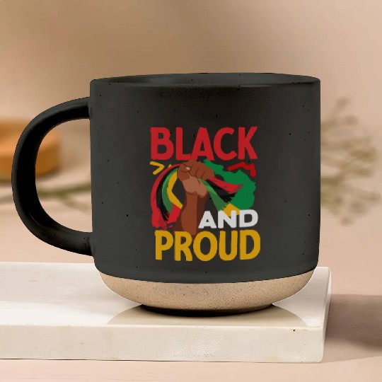 Juneteenth Black And Proud Pottery Mugs