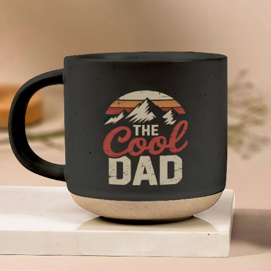 Retro Cool Dad Hiking Pottery Mugs