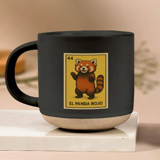 EL PANDA ROJO - THE RED PANDA - LA LOTERÍA Pottery Mugs