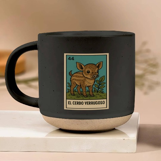 EL CERDO VERRUGOSO - THE WARTY PIG - LA LOTERÍA Pottery Mugs