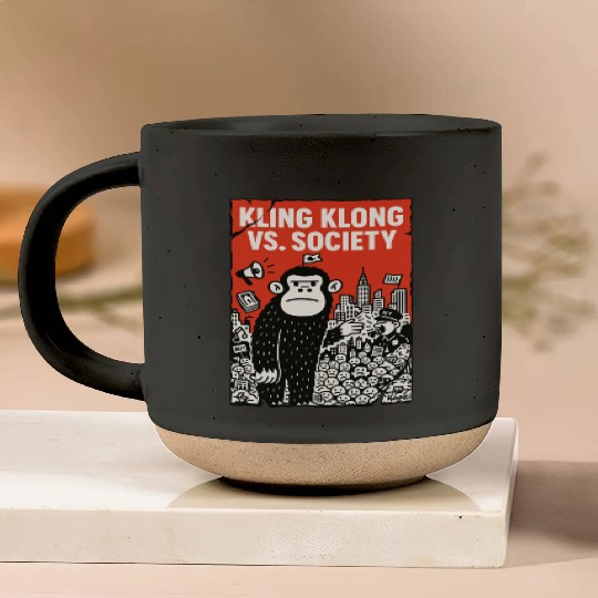 Kling Klong vs. Society – Protest Ape Pottery Mugs