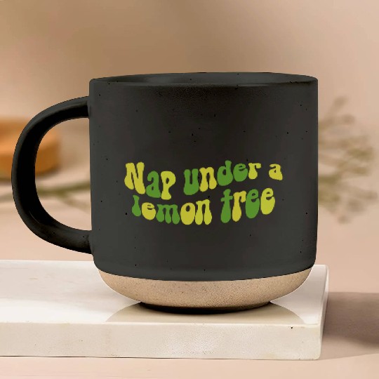 Nap Under a Lemon Tree Retro Design Pottery Mugs