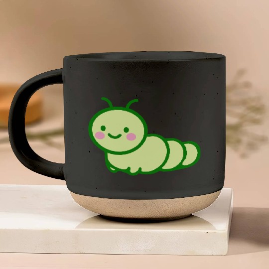 Cute Green Caterpillar- Adorable Insect Lover Pottery Mugs