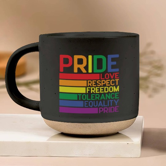 Gay Pride Pottery Mugs, Pride Love