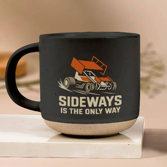 Sprint Car Racing Dirt Track Speed Oval Race Pottery Mugs