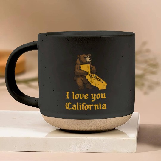 I love you California grizzly bear Pottery Mugs