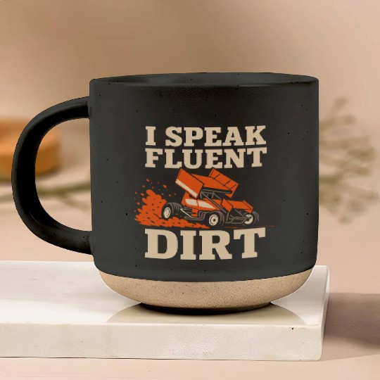 Sprint Car Racing Dirt Track Speed Oval Race Pottery Mugs